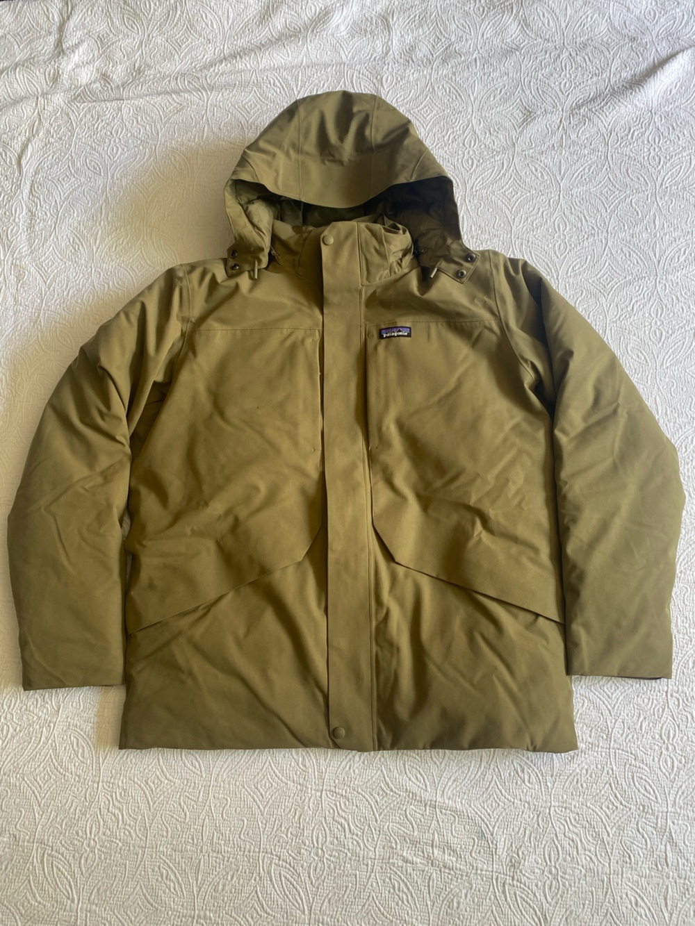 Patagonia Olive Hooded Shell Jacket